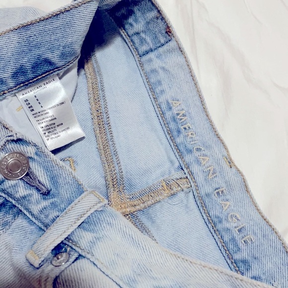 AE distressed midi denim shorts sz0 - Picture 3 of 3